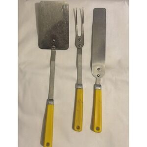 SEARS MAID OF HONOR 3 PIECE KITCHEN‎ UTENSIL SET YELLOW HANDLE VINTAGE
